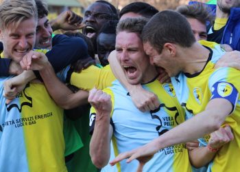 PAOLO BELTRAME E DOPPIETTA DI FYDA IN RETE CONTRO IL MESTRE. I GIALLOCELESTI ILLUMINANO AL DAL MOLIN LA SETTIMA DI RITORNO.