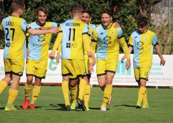 APPLAUSI GIALLOCELESTI. AL DAL MOLIN, CON IL CATTOLICA, CINQUE RETI E GIOCO DI SQUADRA.